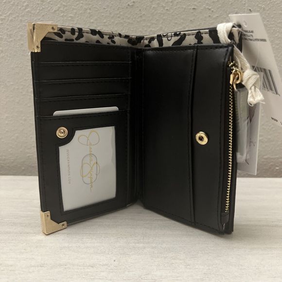 Jessica Simpson Small Fran Center Divider Wallet Color Meteorite/Black NEW - Picture 4 of 15
